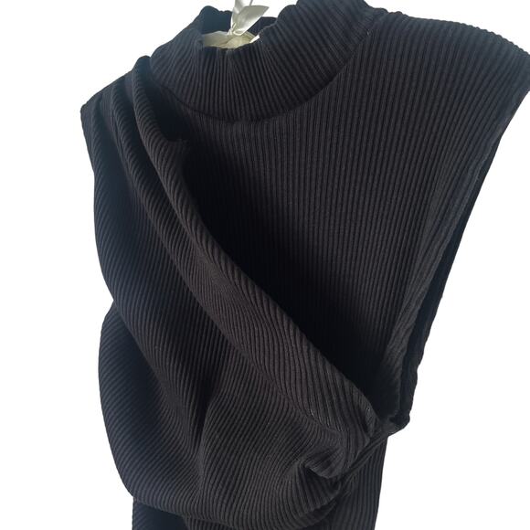 The Line by K black ribbed sleevless‎ mini dress xl - Picture 4 of 7